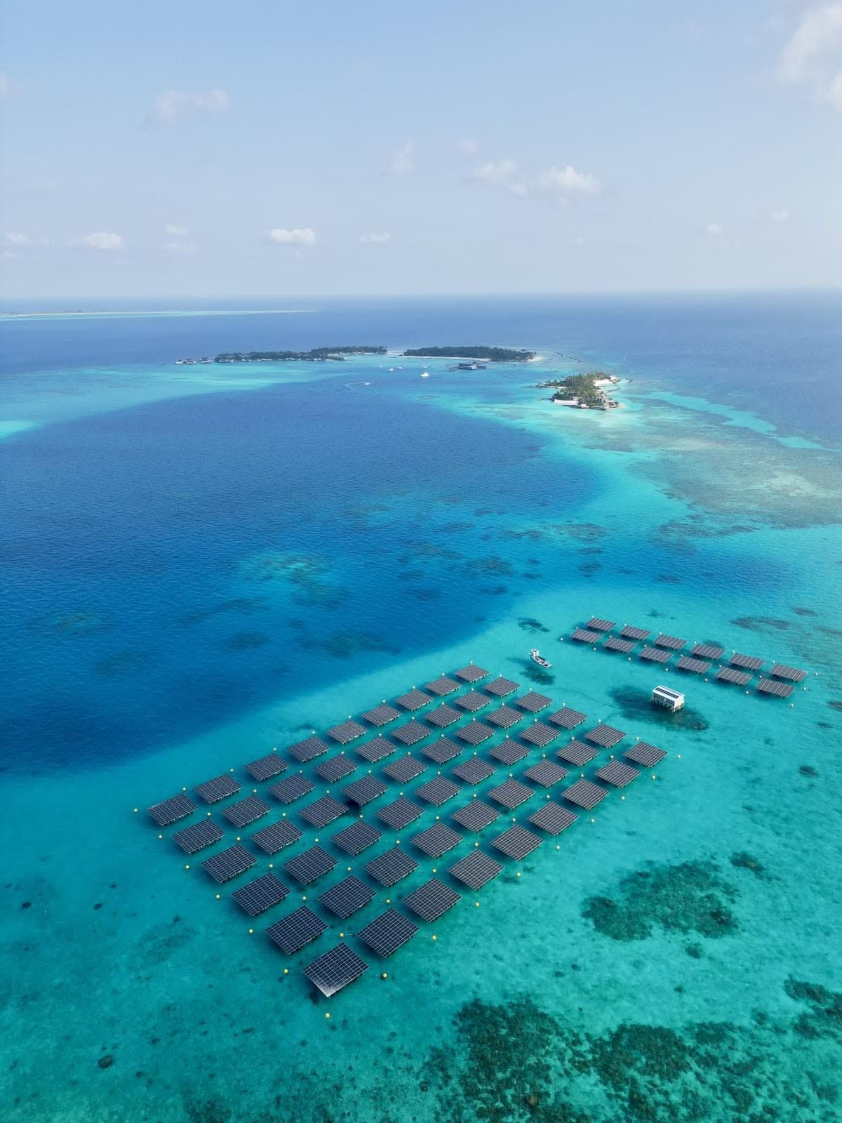 TAJ Maldives FPV The TAJ Maldives Floating Photovoltaic project arial view