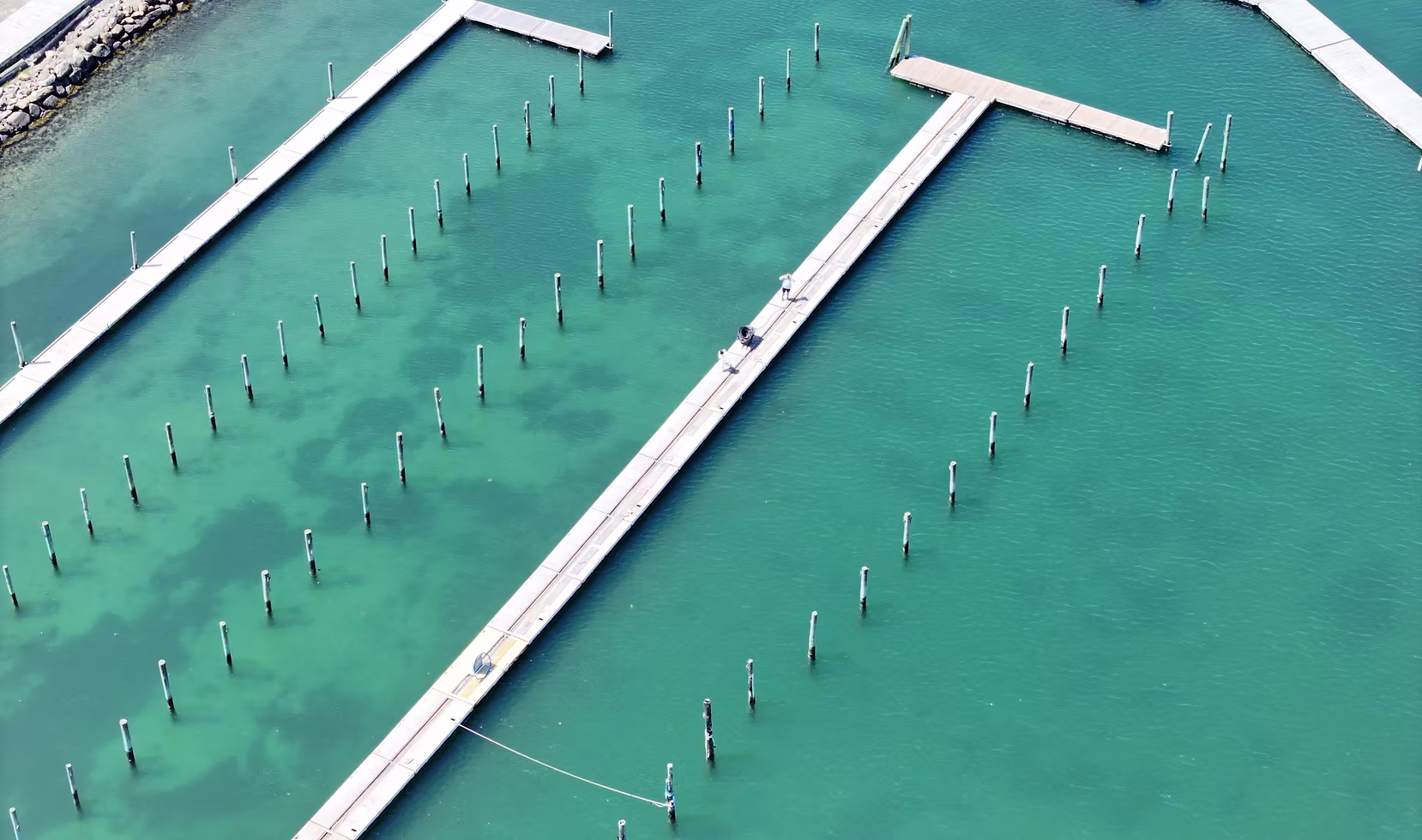 West Island Marina Fairhaven MA arial view of docks
